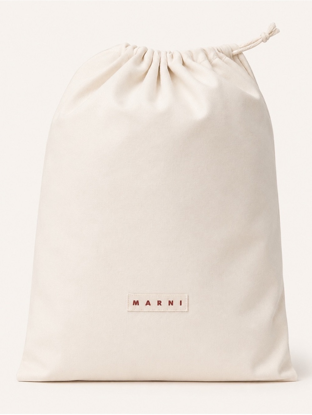 Marni Ivory Drawstring Dust Bag Logo Storage Pouch